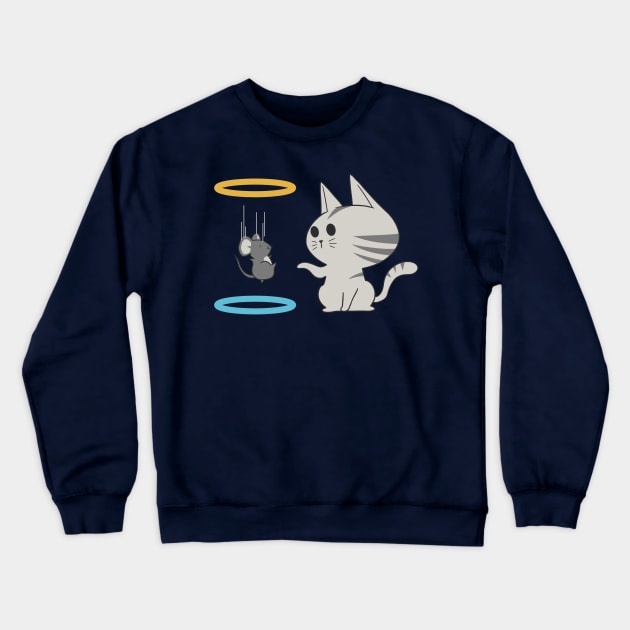 Mouse in Portal Crewneck Sweatshirt by ddjvigo